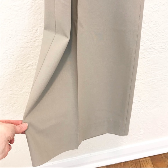 Michael Kors Collection Italy 12 Wide Leg Trousers Pants Beige Khaki Tan - Picture 5 of 7